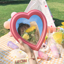 ins Korean wind wall-mounted dual-use teenage girl love dressings makeup mirror subdesktop internet red dream student dorm decoration