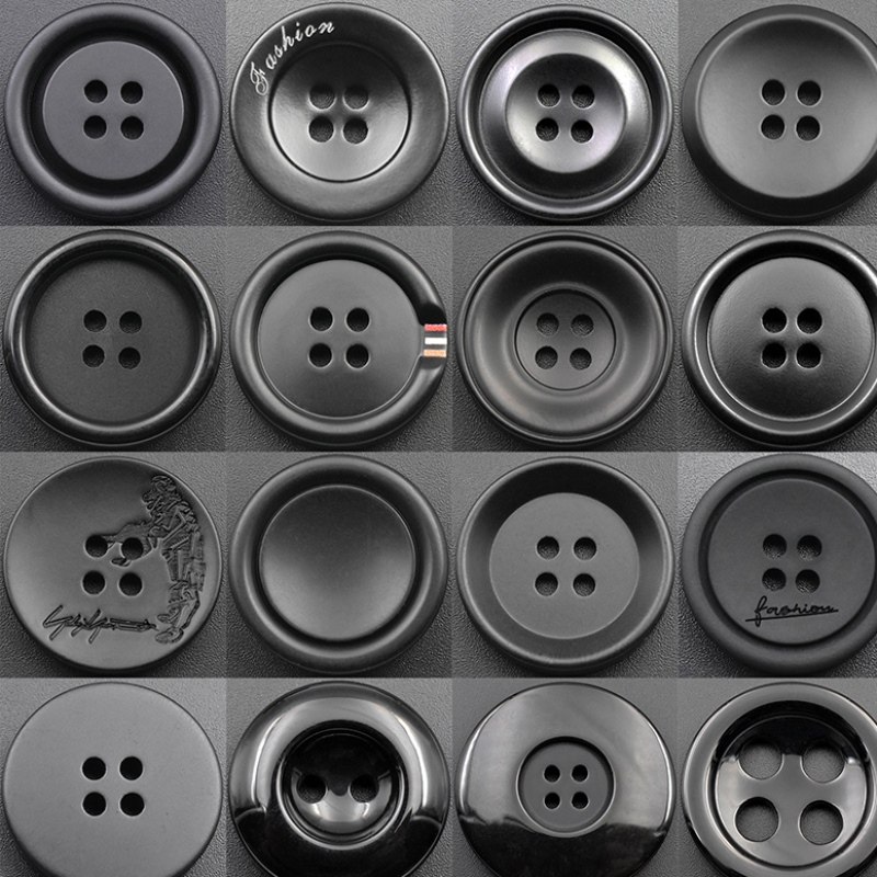 Shirt Clothes Black Small Black black Mini Black's round trumpet Delicate High-end Retro Western Dress Pants Quad-eyed Button 100 hitch