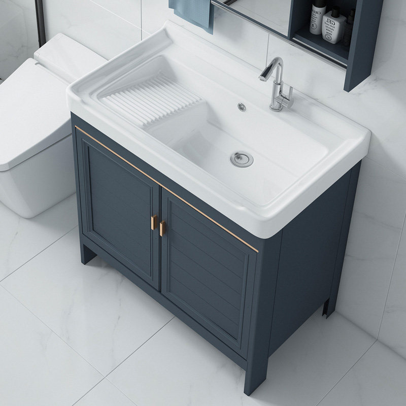 Outdoor laundry pool balcony Home laundry basin ceramic with washboard sink with sink assembly washbasin wash closet