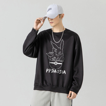 Long sleeve T-shirt boys spring and autumn fashion trend cartoon Wild Fat Man Mens fashion fashion brand base shirt