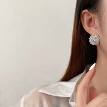 Cold Loarly Flowers Silver Zircon Stone Retro Temperament 100 Hitch Earrings Woman Superior Earrings Accessories