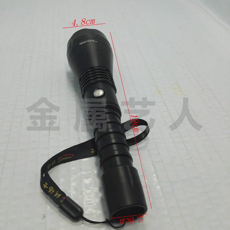 Kermaz Q309 far-shot flashlight intense light dark light cup 18650 battery switch driving circuit board charger