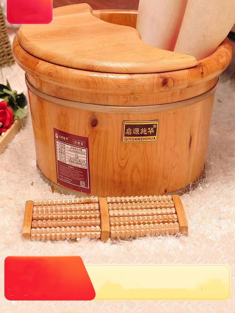 Wash-dip wooden bowl large double handcuff barrel steam barrel bucket bucket bucket household double