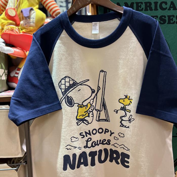 American Retro Vintage Snoopy Color-Blocked Raglan Pure Cotton Heavyweight T-Shirt for Men and Women Couples