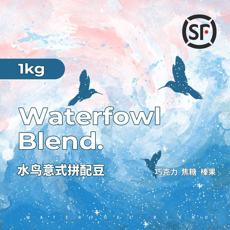 Water bird Italian blended coffee beans Medium deep roasted 1kg freshly roasted ground SF Manner