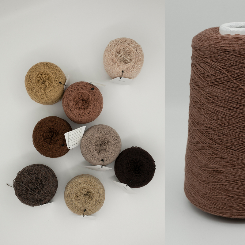 Thinger 2-Ply 26-Count 100% Merino Wool Yarn｜Knitting and Weaving Yarn Brown Coffee Color Series