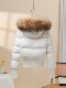 2025 giant good-looking down jacket women's short style new fashion small thickened big fur collar hot style warm winter trend