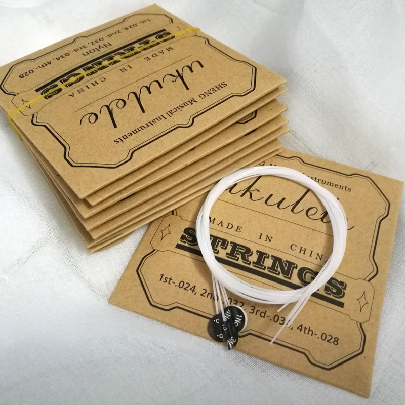 Jukri richens string white nylon suit ukulele set of 4 universal Ukli Liqin strings-Taobao