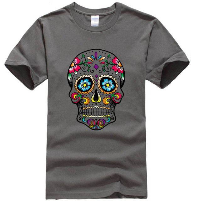 Men's Skull Print T-Shirt Graphic Short Sleeve - Taobao product photo 6