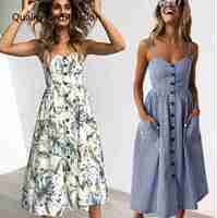Summer new women's black sleeveless dress loose slimming long skirt Sexy floral dress