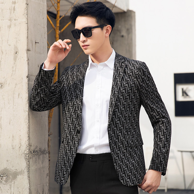 Spring and autumn men's small suit 2020 new Korean casual fashion suit single West slim men's coat trend