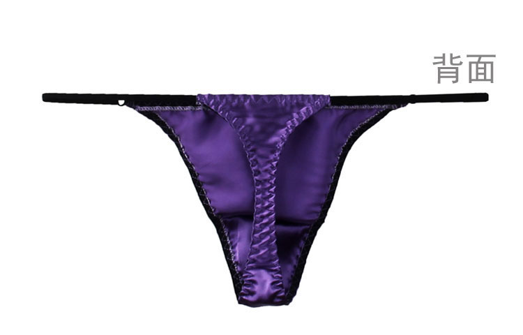 Silk Thong 100% lụa gợi cảm T quần ngắn Thời trang eo đàn hồi điều chỉnh kích thước quần lót nam sexy