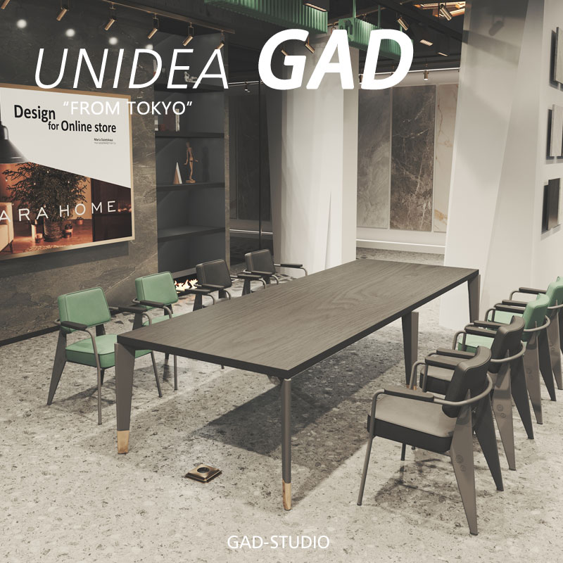 UN brief modern meeting room rectangular large bench solid wood meeting table long table office table and chairs composition