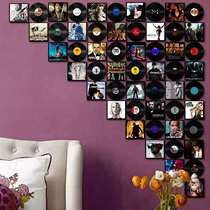 Retro Black Glue Record Decoration Wall Sticker bar KTV Barbecue Shop Living Room Background Wall Creative Poster Wall Accessories