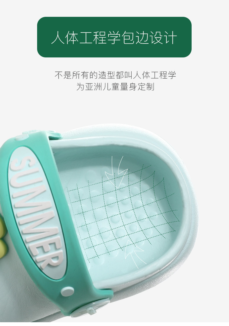 朴西旗下 启物 儿童防滑包头洞洞鞋 图4