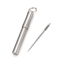 Portable Toothpick Tube Stainless Steel Toothpick Holder