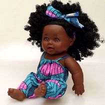 Lifelike Baby Doll 30cm with Clothes Black Skin Play