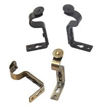 2 Pcs Adjust Curtain Rod Bracket Iron Hang Curtain Rod