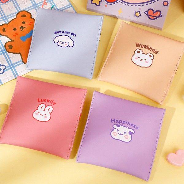 Women Portable Sanitary Napkin Storage Bag Cotton Travel