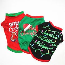 Christmas Pet Dog Cat Clothes New Year Pets Dogs Vest Shirt