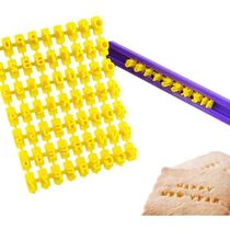 DIY Number Letter Cake Printing Mold Biscuit Alphabet Stamp