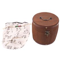 Wooden Barrel Durable Versatile Cask Desk Organizer Pen Cont