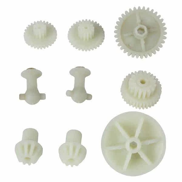 9 Pieces White Gear Set Upgrade for 1 10 RC Crawler