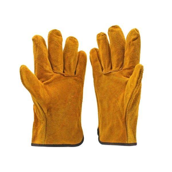 A Pair Set Fireproof Durable Cow Leather Welder Gloves