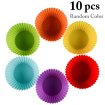 10PCS Silicone Cake Mold DIY Non-Stick Muffin Cupcake Pastry
