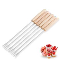 Stainless Steel Chocolate Fork Hot Pot Forks Cheese Fruit