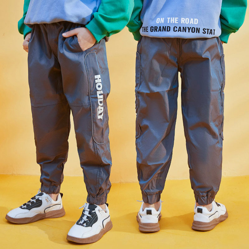 Snow Middle Flying Children Pants Boy Sports Trousers Children Spring Autumn Work Pants 2021 Spring Dress New CUHK Child Tide