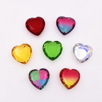 Transparent crystal glass simulation childrens love-shaped oval rectangular gem toy coax children baby reward gift