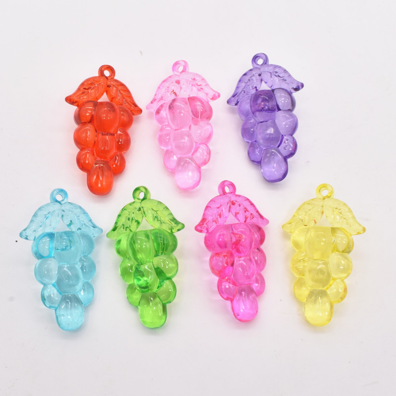 Transparent acrylic fruit grape shape young children imitation crystal DIY beaded accessories gemstone toys