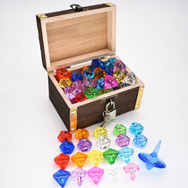 Children Male and female children Children treasure box Treasure box Acrylic crystal big diamond gemstone toy reward gift