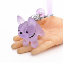 Frosted Candy Color Acrylic Crystal Animals Swing Pieces French Bulldog Puppy Paparazzi Toy Pendant Prizes
