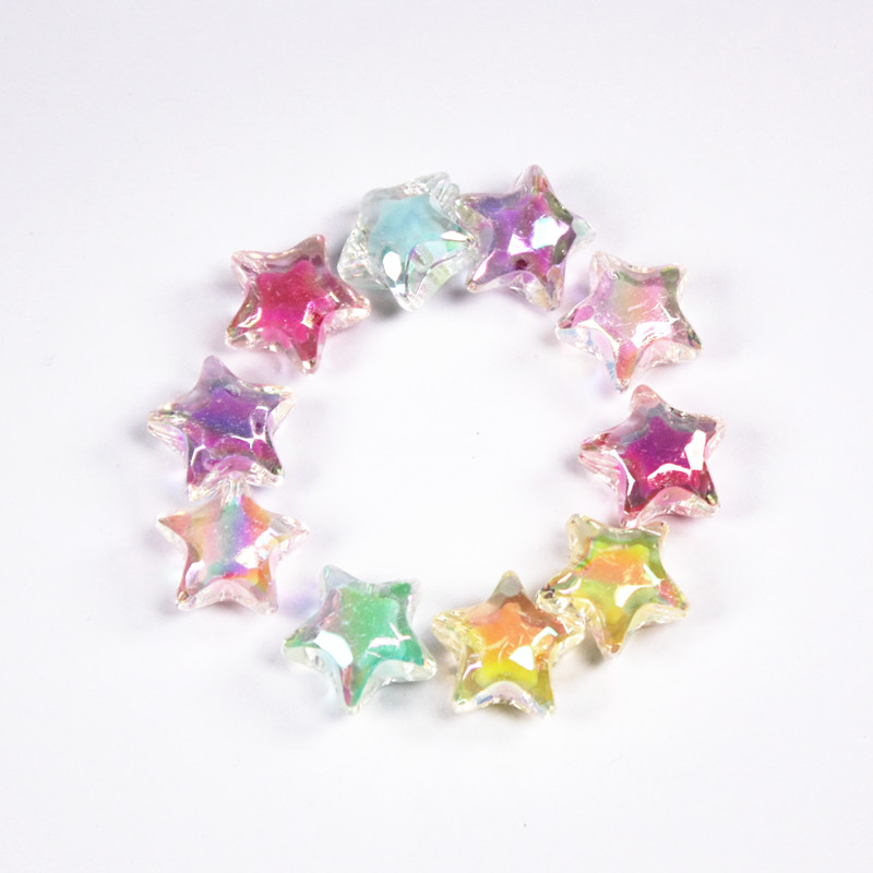 Small children Creative DIY Colorful Pentagram Stars Loving Candy Flowers Acrylic Reward Jewel Children Toys