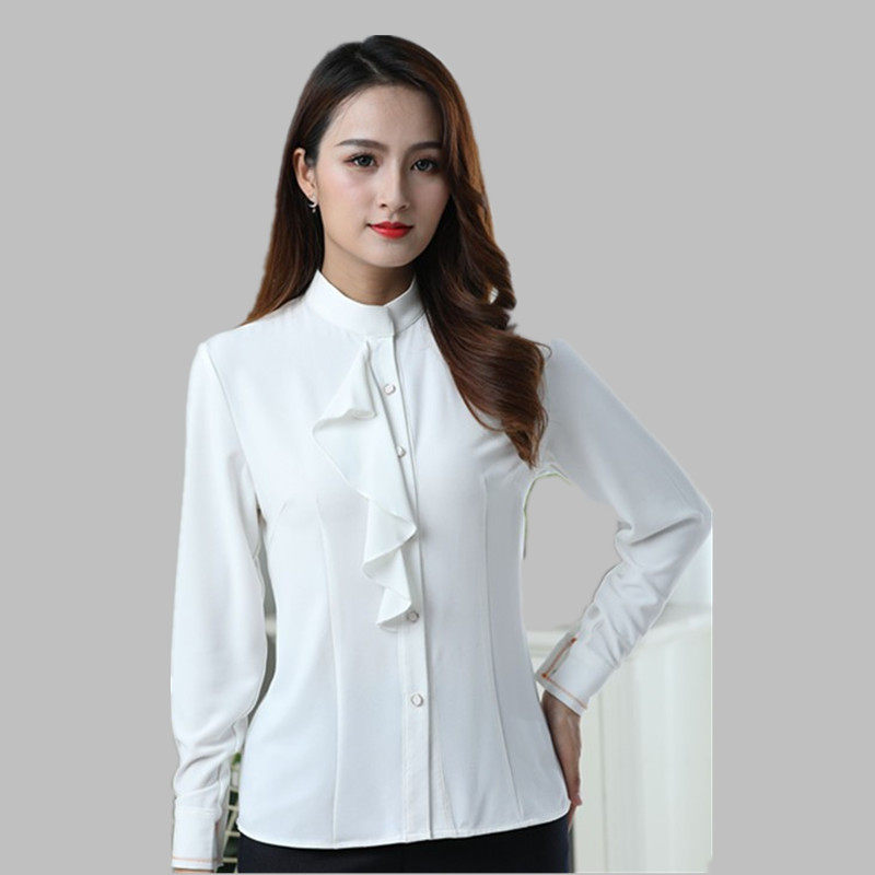 2019 new Ping An Bank Long Sleeves Women Shirt Bank Shirts Women Dress Suit Pants West Pants
