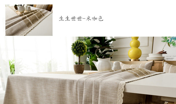 Nhật bản cotton linen khăn trải bàn khăn trải bàn tủ TV bìa khăn màu xám hiện đại đơn giản hình chữ nhật bàn cà phê khăn trải bàn