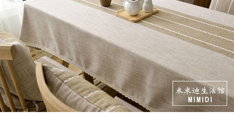Nhật bản cotton linen khăn trải bàn khăn trải bàn tủ TV bìa khăn màu xám hiện đại đơn giản hình chữ nhật bàn cà phê khăn trải bàn