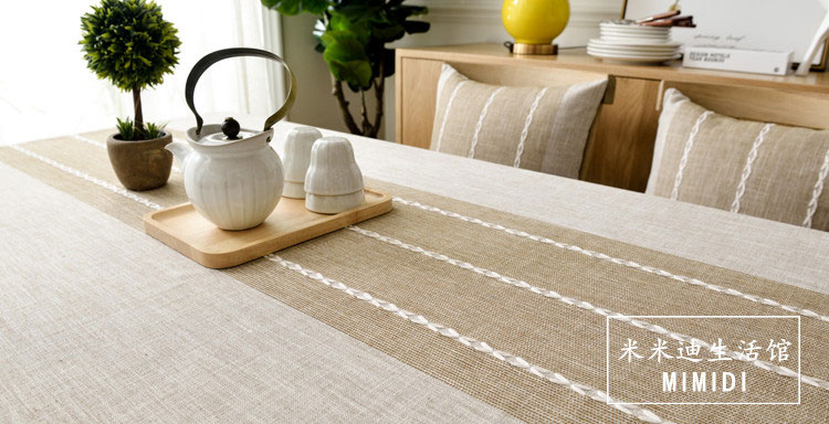 Nhật bản cotton linen khăn trải bàn khăn trải bàn tủ TV bìa khăn màu xám hiện đại đơn giản hình chữ nhật bàn cà phê khăn trải bàn