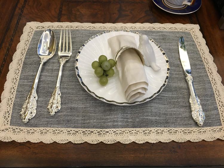 Mimidi cao cấp khuyến mãi cotton linen linen bảng mat placemat cách nhiệt bát pad pad ren bảng mat khăn phủ bàn hội nghị