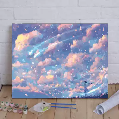 Digital oil painting diy filling oil painting custom animation landscape character coloring painting Handmade digital painting decorative painting
