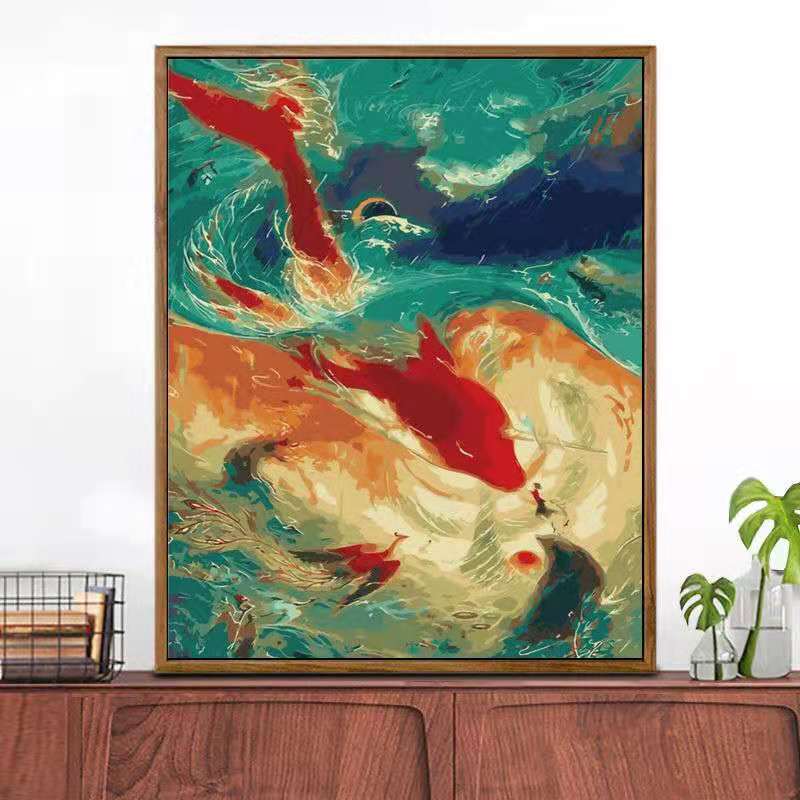 Digital oil painting diy filled oil painting photo custom animation coloring painting decompression handmade digital painting decorative painting
