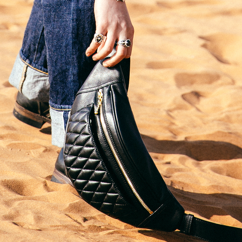 Motorcycle riding shoulder bag genuine leather vintage chest bag Harley Triumph Indian Motorcycle Rider Bag