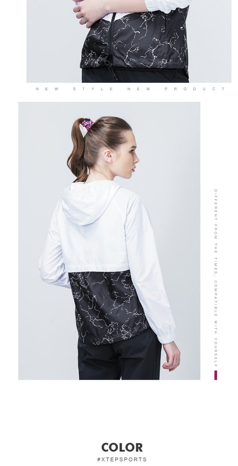 Áo khoác đôi nữ Xtep 2019 Xuân Mới Áo khoác thoải mái trùm đầu Áo khoác dài tay Chạy - Áo khoác thể thao / áo khoác áo khoác lông adidas