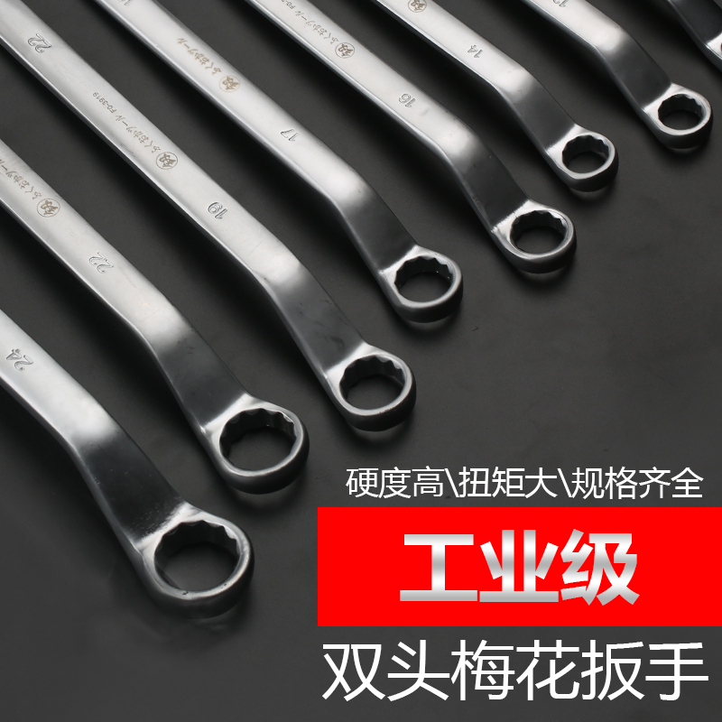 Plum Blossom Wrench Suit Steam Repair Double Head Plum Blossom Plate Hand 17-19 Machine Repair Eye Wrench Tool Suit 8-10mm