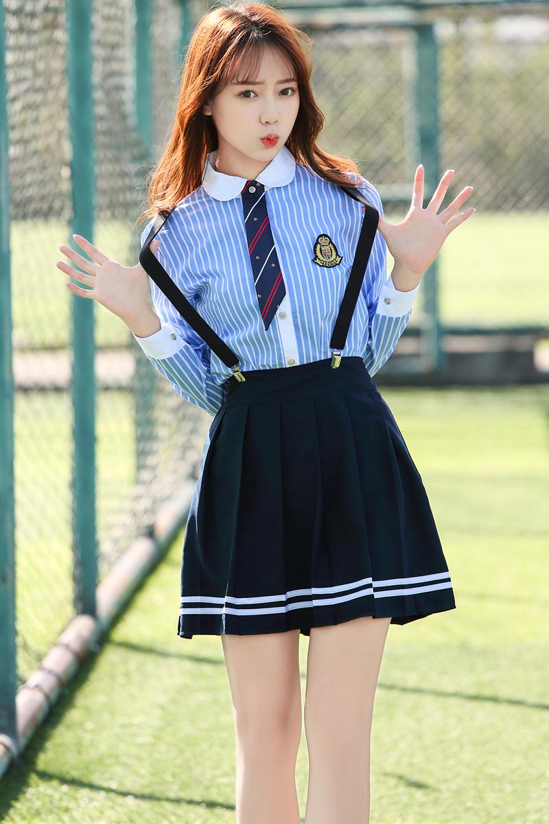 Lớp đồng phục mùa hè sinh viên phù hợp với học sinh trung học Hàn Quốc phiên bản của gió đại học đồng phục tốt nghiệp Anh quần áo đồng phục trường Nhật Bản