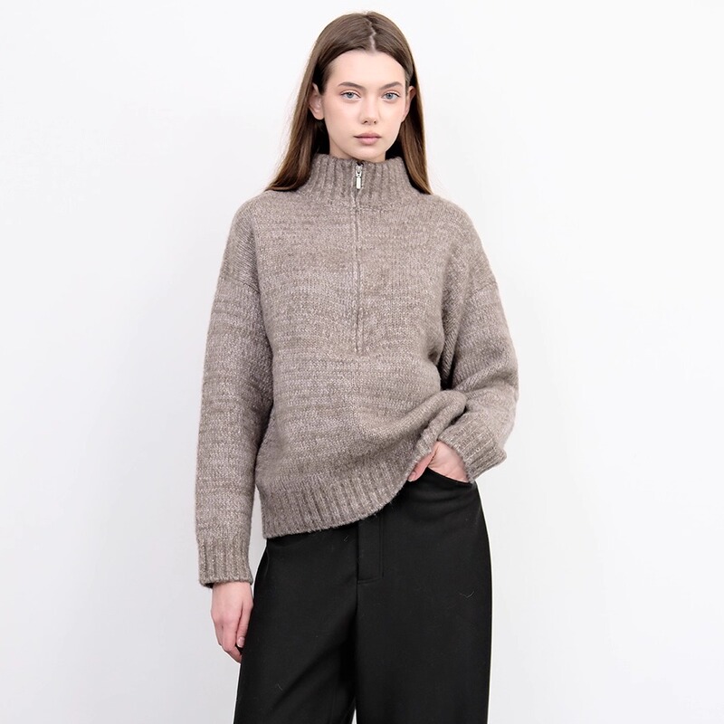 Pintor Homme25Fw Half-Zip Luxury Material Yak Wool Comfortable Skin-Friendly Soft Warm Lazy Sweater