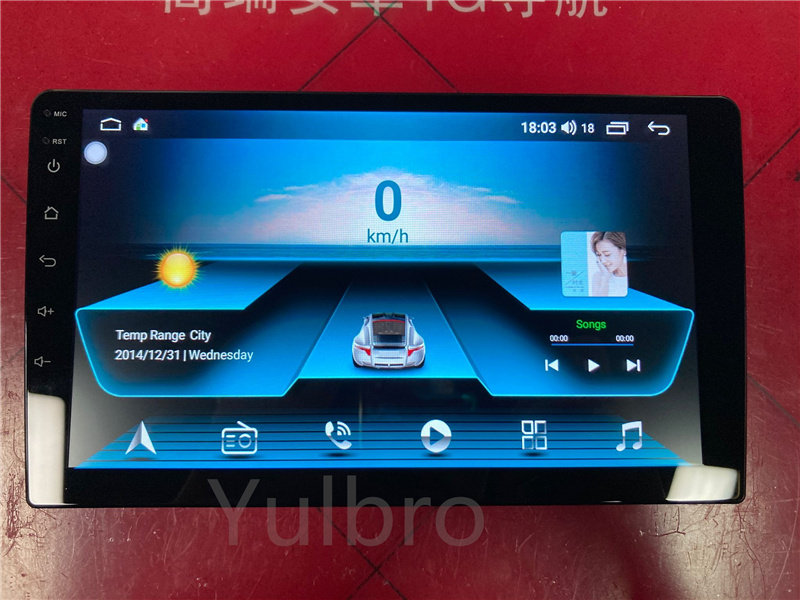 9-inch set frame 100 host Android car navigation Bluetooth radio 4 core large screen AllCar Audio