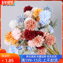 Ping Pong chrysanthemum wedding simulation flower silk flower wedding fake flower decoration flower Flower Flower Ornament Flower Flower orb arches Flower Ball arch flower